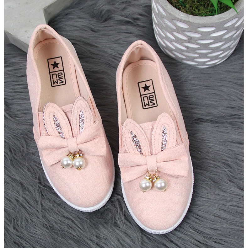 Sneakers da bambina con orecchie rosa NEWS 2