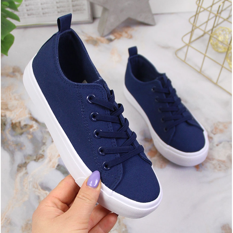 Sneaker Atletico in tessuto blu navy 1