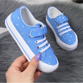 Sneakers Atletico in tessuto stella blu 1