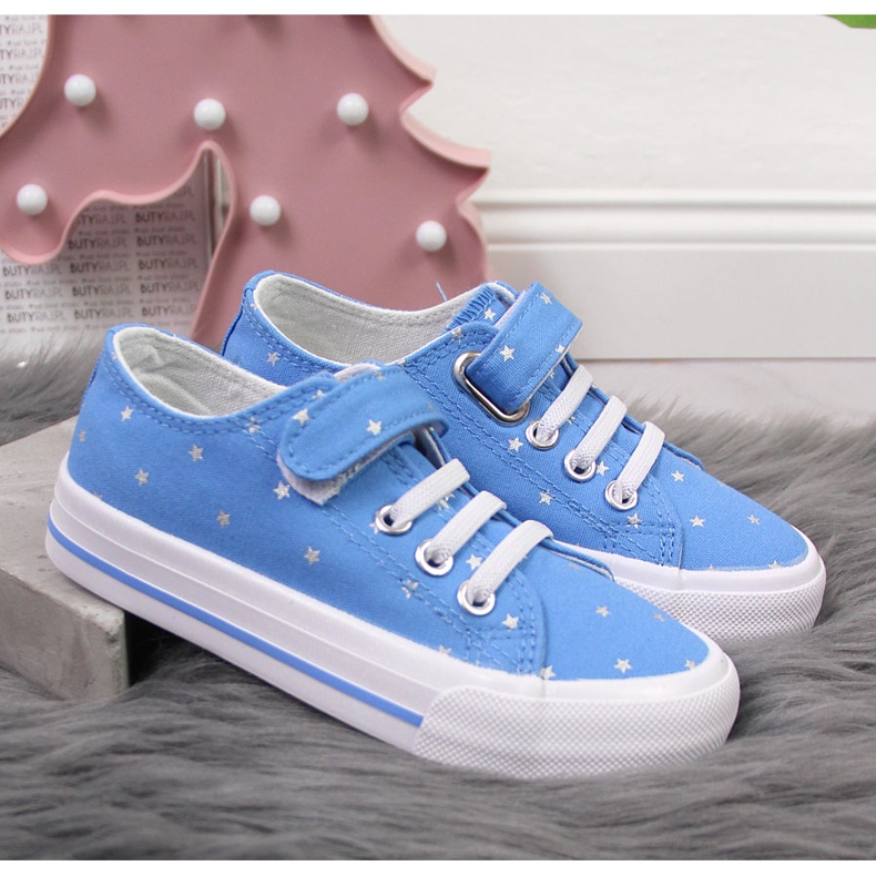 Sneakers Atletico in tessuto stella blu 2