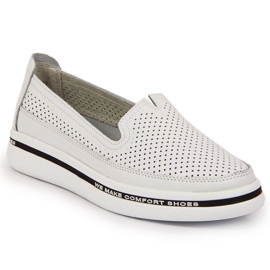 Scarpe da donna bianche in pelle traforata Filippo 2