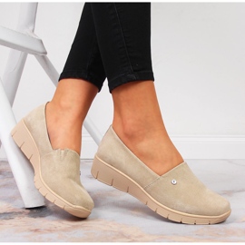 Comode scarpe da donna in pelle, beige Filippo 1