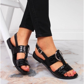 Sandali neri da donna Jezzi nero 1