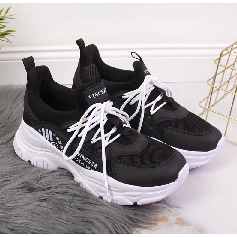 Scarpe sportive da donna Vinceza nere nero 2