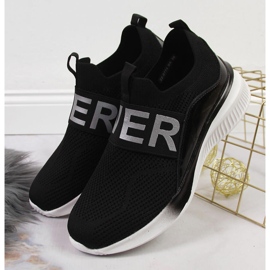 Le scarpe sportive da donna scivolano su Vinceza nere nero 2