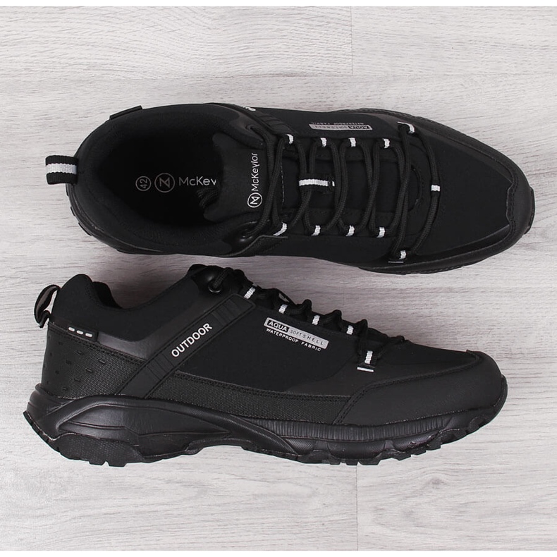 Scarpe da trekking impermeabili da uomo McKeylor nere nero 2