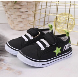 Sneakers nere da ragazzo Atletico con velcro nero 2