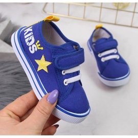 Sneakers Atletico blu con velcro per ragazzi 1
