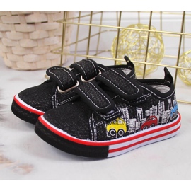 Sneakers da bambino con velcro nere Atletico nero 2