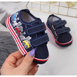 Sneakers Atletico blu navy con velcro per ragazzi 1