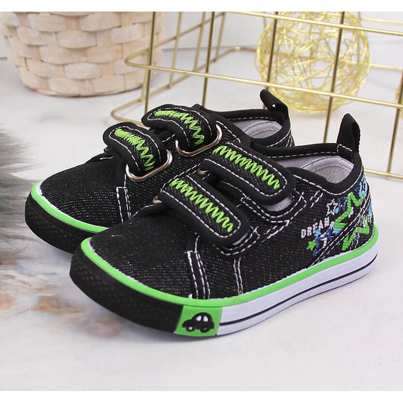 Sneakers da bambino con velcro nere Atletico nero 2
