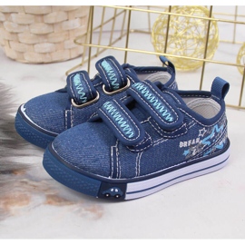 Sneakers da ragazzo Atletico blu con velcro blu navy 2