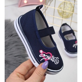 Ballerine da bambina con elastico Atletico blu navy 1
