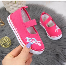 Ballerine da bambina con elastico Atletico rosa 1