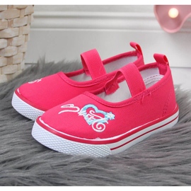 Ballerine da bambina con elastico Atletico rosa 2