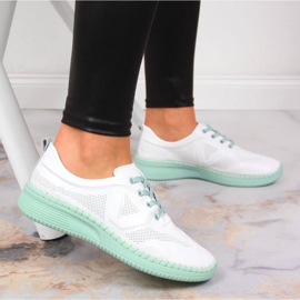 Scarpa sportiva da donna in pelle Artiker bianca bianco 2