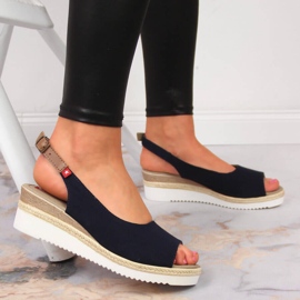 Sandali da donna blu navy Big Star JJ276046 2