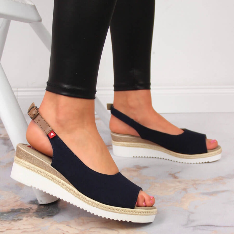 Sandali da donna blu navy Big Star JJ276046 2