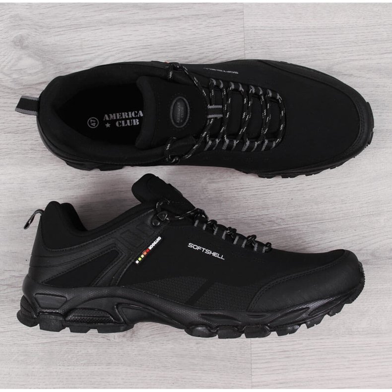 Scarpe da trekking da uomo Black American Club nero 1