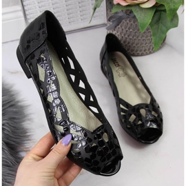 Ballerine traforate nere da donna Jezzi nero 1
