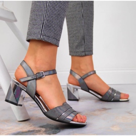 Sandali da donna sul post grafite Sergio Leone multicolore 2