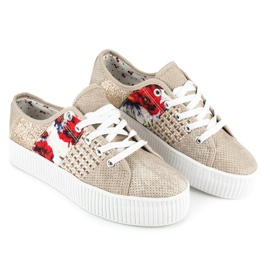 Kylie Sneakers da donna sulla piattaforma marrone 1