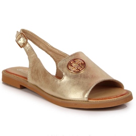 Sandali da donna con decoro Filippo dorato d'oro 2