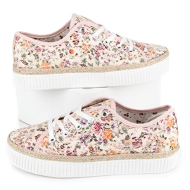 Kylie Espadrillas in pizzo con fiori multicolore 2