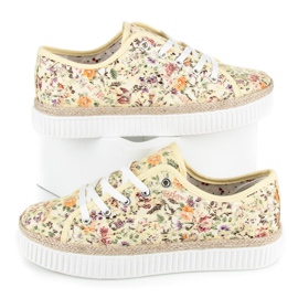 Kylie Espadrillas in pizzo con fiori multicolore 1