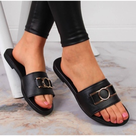 Ciabatte da donna con decoro Jezzi nero 1