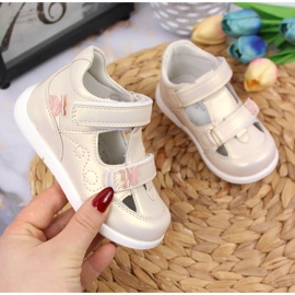 Sandali dorati da bambina American Club d'oro 1