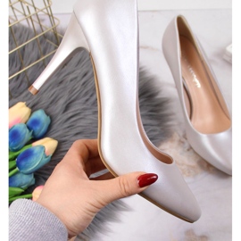 Décolleté su tacco Sergio Leone argento perla d'argento 1