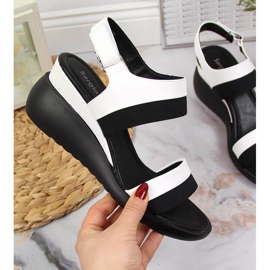 Sandali da donna con zeppa bianca Sergio Leone 1