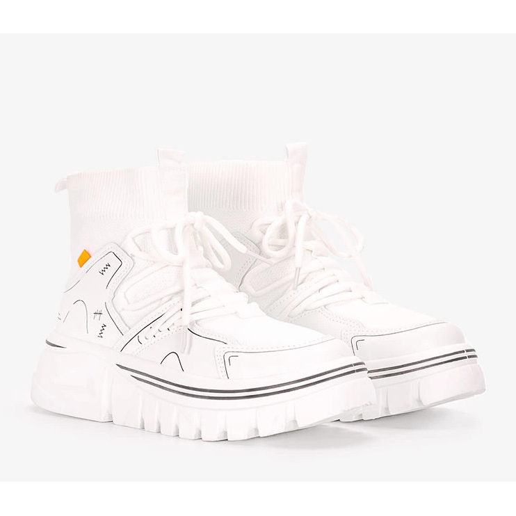 Sneakers bianche alla caviglia Toler bianca 1
