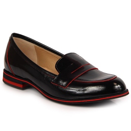 Scarpa da donna in pelle lordsy laccata nera Juma nero 1
