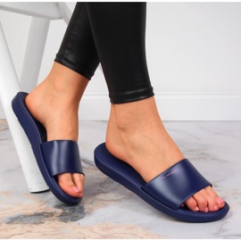 Ciabatte da piscina da donna Calypso blu navy 1