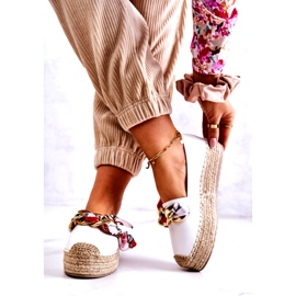 PS1 Espadrillas Da Donna In Pelle Con Catena Bianca Fantasia 1