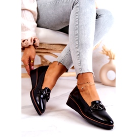 Vinceza Scarpe con zeppa in vernice nera Melodies nero 5