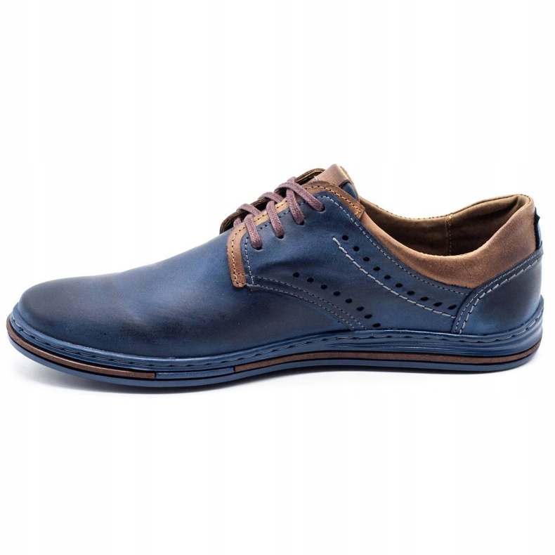 Polbut Scarpe casual 402 da uomo, colore blu navy e marrone 1