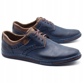 Polbut Scarpe casual 402 da uomo, colore blu navy e marrone 2