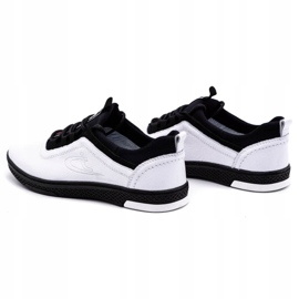 Polbut Scarpe casual da uomo in pelle K24, bianche con suola nera bianco 4