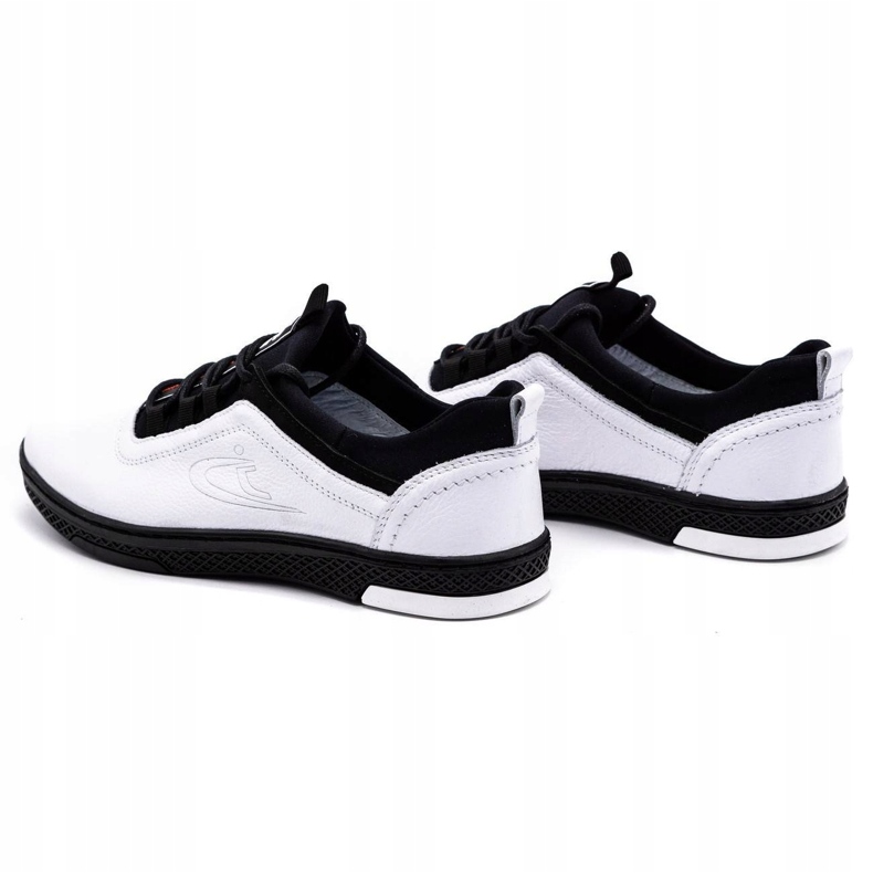 Polbut Scarpe casual da uomo in pelle K24, bianche con suola nera bianco 4