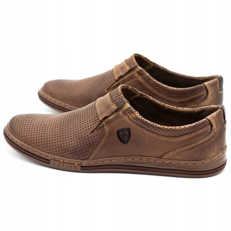 Polbut Scarpe da uomo in pelle 362 Per Brown marrone 4