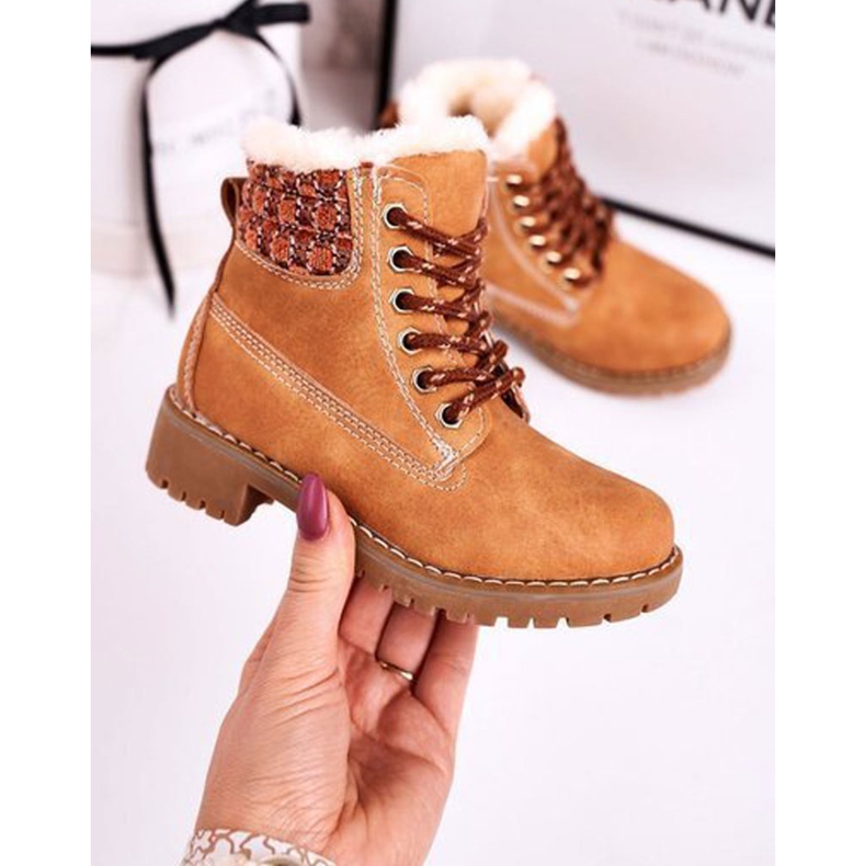Apawwa Stivali caldi per bambini Traperki Beżowe Forest beige marrone 1