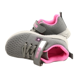 NEWS Scarpe sportive per bambini per la rosa grigio in velcro 22Z23-4843-m 7
