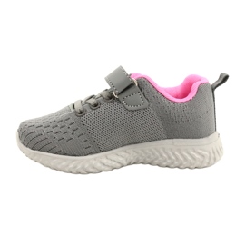NEWS Scarpe sportive per bambini per la rosa grigio in velcro 22Z23-4843-m 3