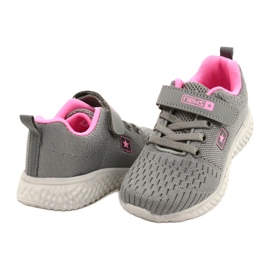 NEWS Scarpe sportive per bambini per la rosa grigio in velcro 22Z23-4843-m 5