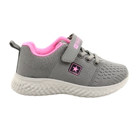 NEWS Scarpe sportive per bambini per la rosa grigio in velcro 22Z23-4843-m 2