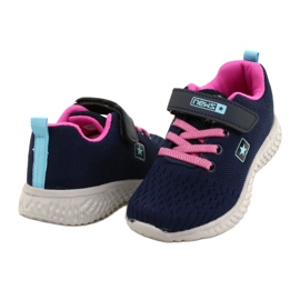 NEWS NOVITA' Scarpe sportive in velcro 22DZ23-4843-M Blu navy rosa 4