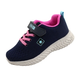NEWS NOVITA' Scarpe sportive in velcro 22DZ23-4843-M Blu navy rosa 5